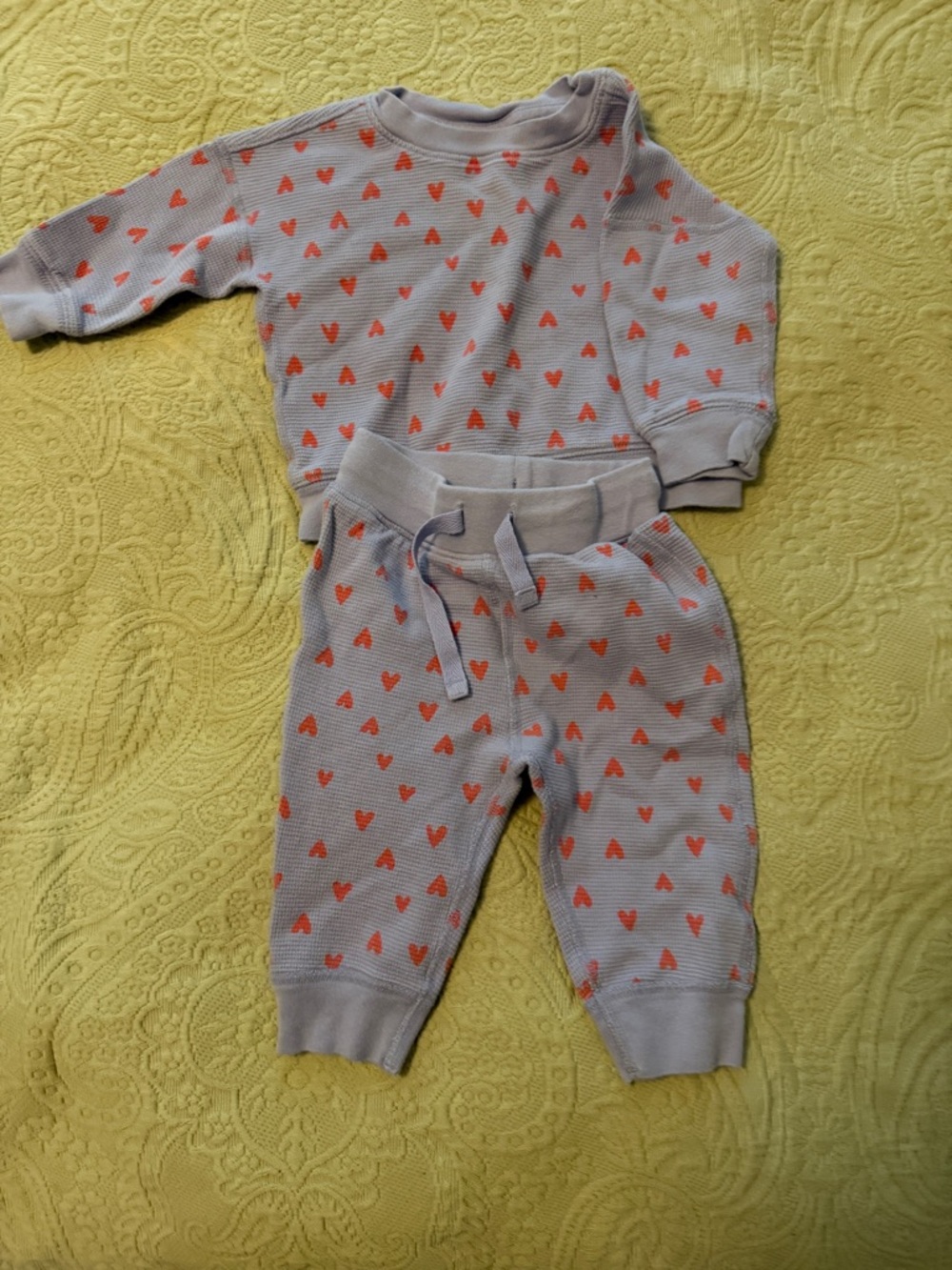 Hanna Andersson Two-Piece Heart Henley Set